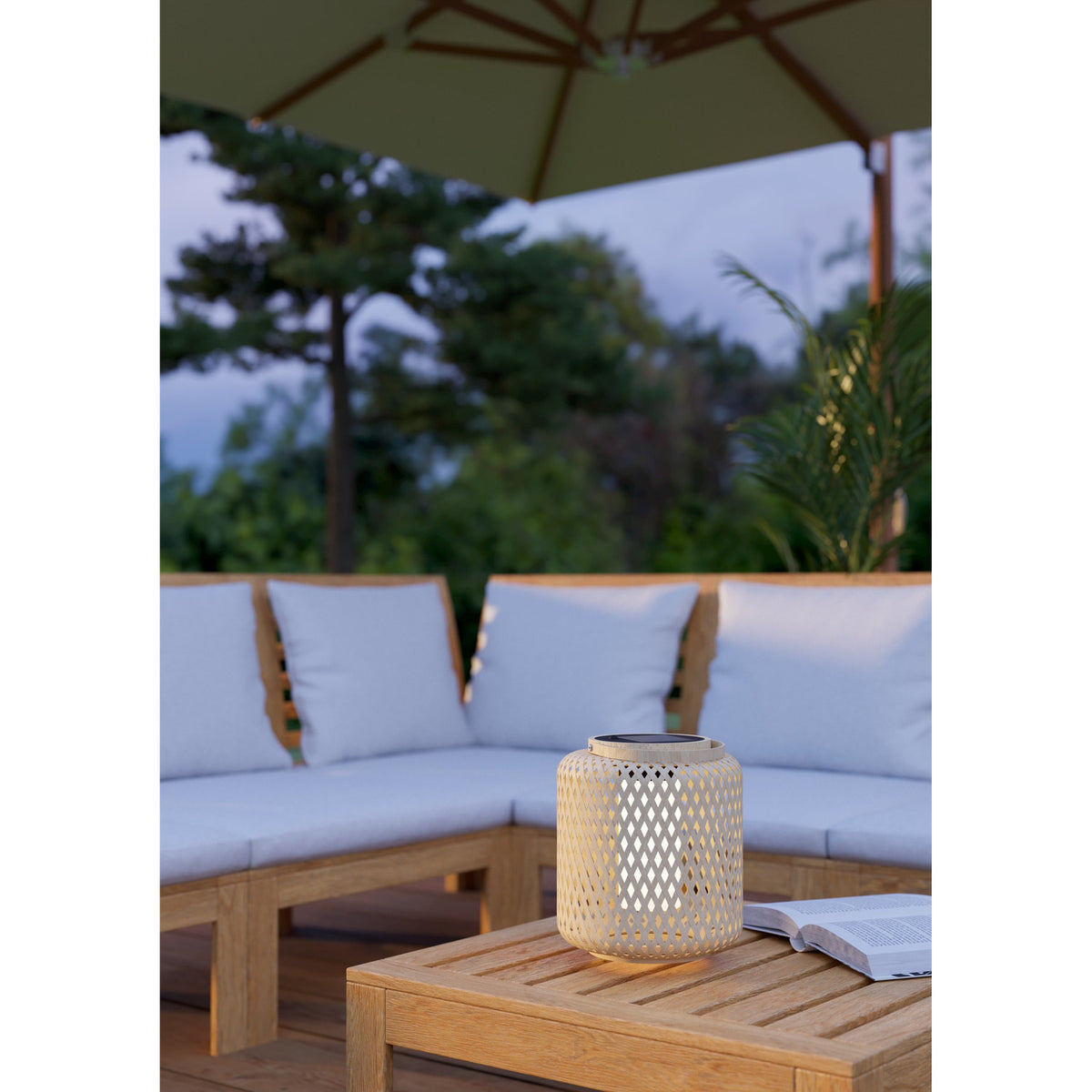 Holmine Solar Lantern - Brown & White