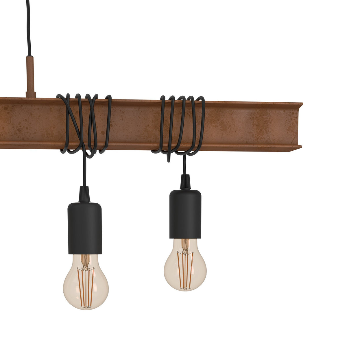 Hosmane 6 Light Linear Pendant Light - Antique Brown & Black