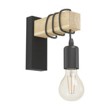 Hosmane Wall Light - Black & Wood