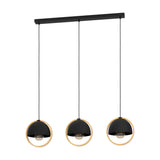 Hosorne Linear Pendant Light - Black & Brown