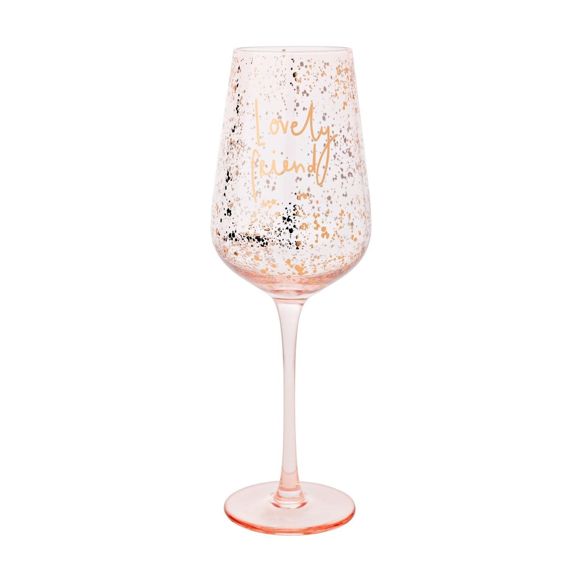 Lovely Friend Luxe Speckled Long Stem Wine Glass - Pink