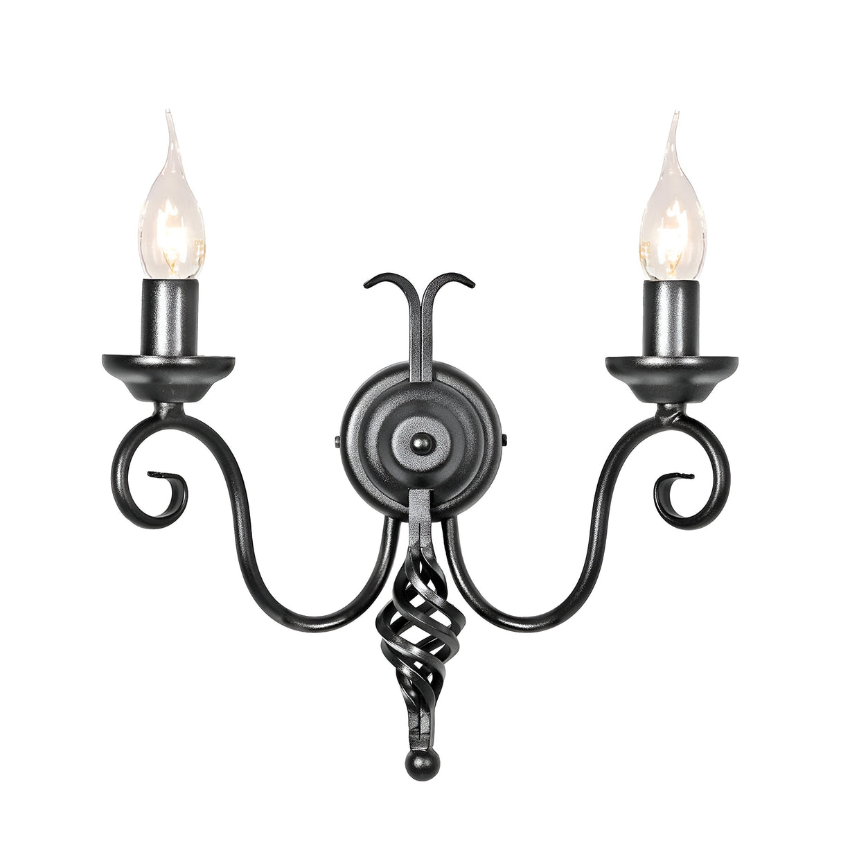 Harlech 2 Light Wall Light - Black