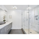 Huevo 5 Light Outdoor Semi-Flush Ceiling Light - Chrome/Opal White