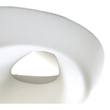 Huevo 5 Light Outdoor Semi-Flush Ceiling Light - Chrome/Opal White