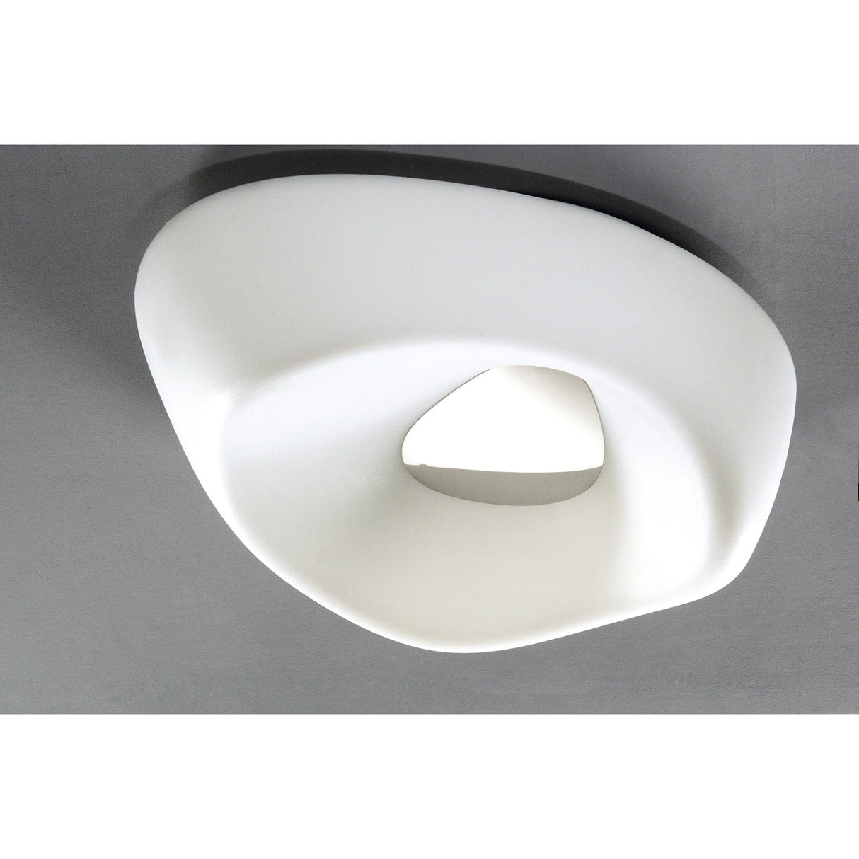 Huevo 5 Light Outdoor Semi-Flush Ceiling Light - Chrome/Opal White