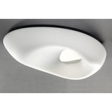 Huevo 6 Light Outdoor Semi-Flush Ceiling Light - Chrome/Opal White