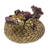 Fang Hatching Golden Dragon Egg Figurine - Gold & Purple
