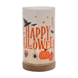 Happy Halloween Tube Light-Up Decoration - Orange & Natural