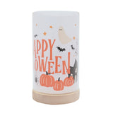Happy Halloween Tube Light-Up Decoration - Orange & Natural