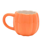 Halloween Pumpkin Face Stoneware Mug 400ml - Orange & White