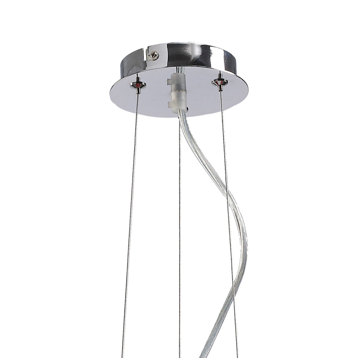 Ibis 35cm 3 Light Crystal Chandelier - Chrome With Pink Feather Shade