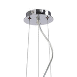 Ibis 35cm 3 Light Crystal Chandelier - Chrome With Pink Feather Shade