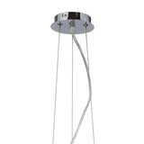 Ibis 35cm 3 Light Crystal Chandelier - Chrome With White Feather Shade