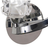 Ice 2 Light Wall Light With Switch - Chrome