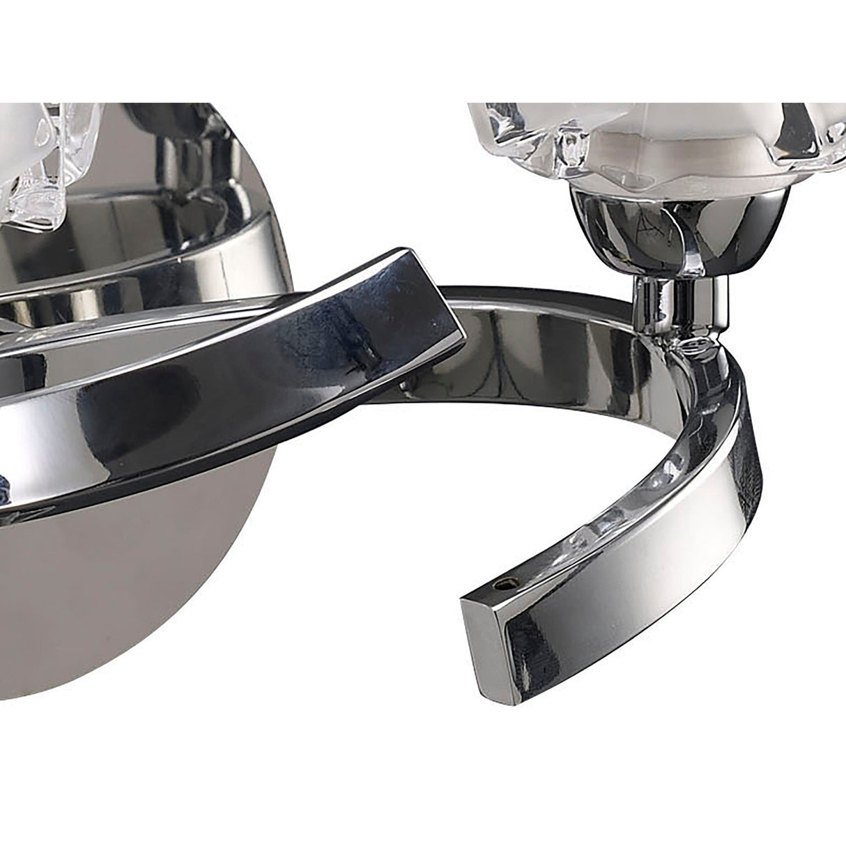 Ice 2 Light Wall Light With Switch - Chrome