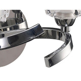 Ice 2 Light Wall Light With Switch - Chrome