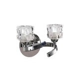 Ice 2 Light Wall Light With Switch - Chrome