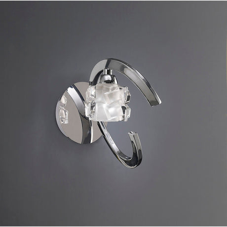 Ice 1 Light Wall Light With Switch - Chrome