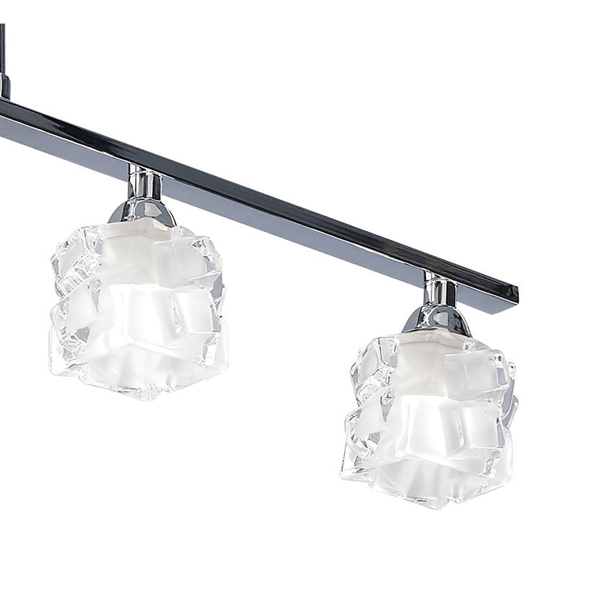 Ice Linear 4 Light Linear Suspension Light - Polished Chrome