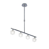 Ice Linear 4 Light Linear Suspension Light - Polished Chrome