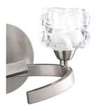 Ice 2 Light Wall Light With Switch - Satin Nickel