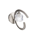 Ice 1 Light Wall Light With Switch - Satin Nickel