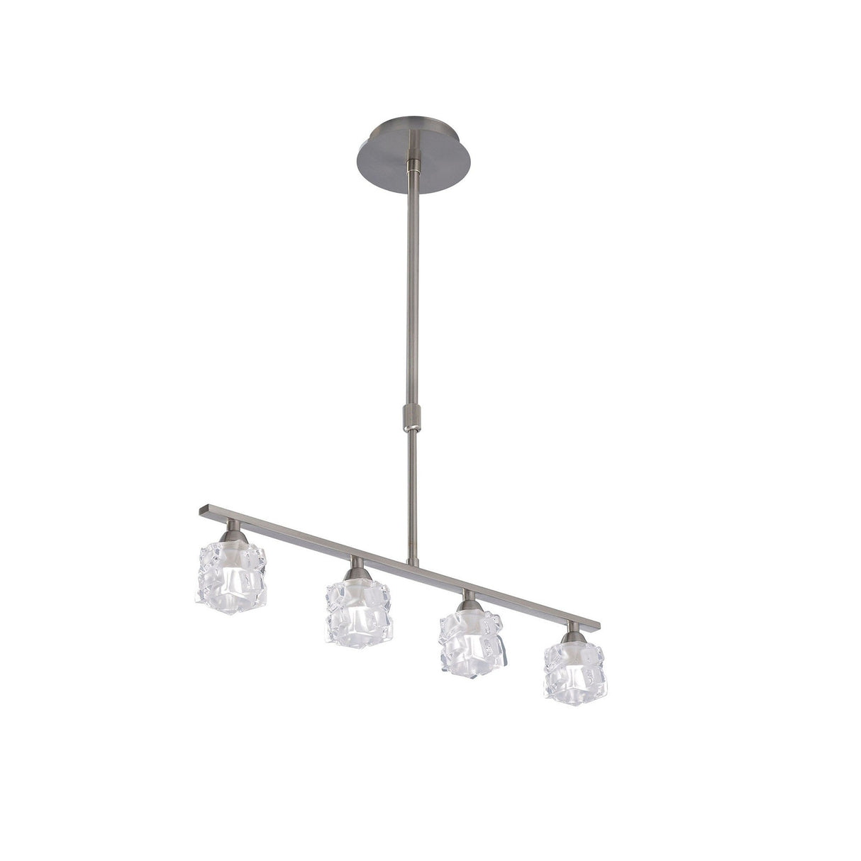 Ice Linear 4 Light Linear Suspension Light - Satin Nickel