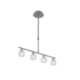 Ice Linear 4 Light Linear Suspension Light - Satin Nickel