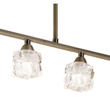 Ice Linear 4 Light Linear Suspension Light - Antique Brass