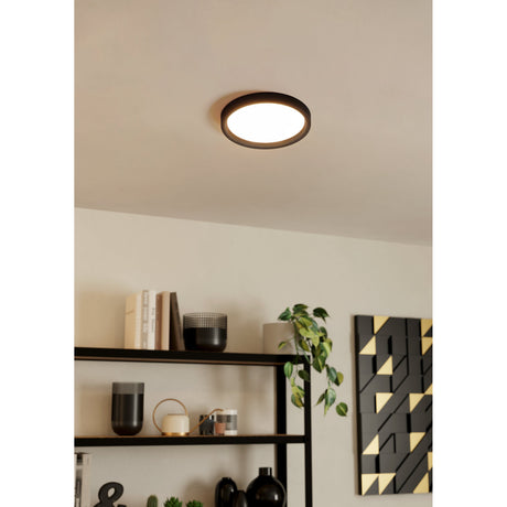 Idun-E LED Flush Ceiling Light 21cm Warm White - Black