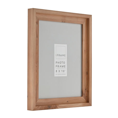 Natural Wood Effect Rectangular Photo Frame 10 x 8in - Brown