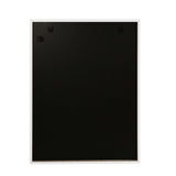 Rear view of the Wooden Poster Photo Frame in white, showing a black backing board, hanging fixtures, and mitred wood corners on a white background.