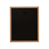 Reverse view of the Natural Finish Wooden Poster Photo Frame 14 x 11in in oak, showing black backing board with two mounting brackets, on a plain white background.
