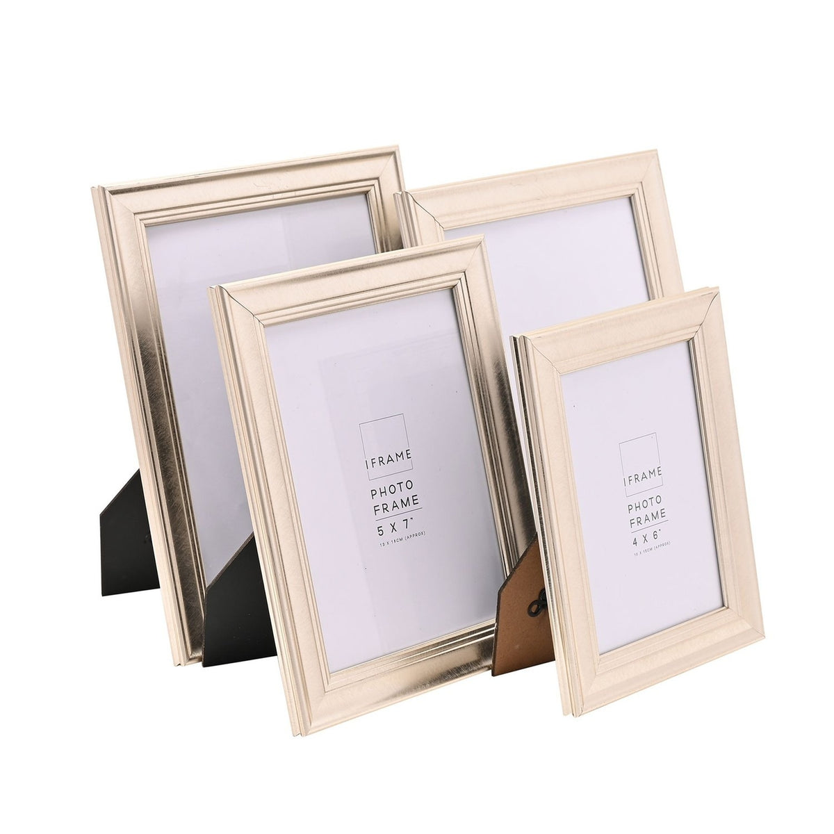 Tamblewyn Brushed Finish Plastic Easel Photo Frame - Silver