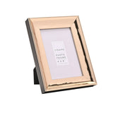 Plastic Photo Frame with Easel Stand and Shiny Finish - Gold