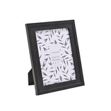 Curved Inner Edge Wooden Photo Frame with Easel Back - Black