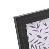 Curved Inner Edge Wooden Photo Frame with Easel Back - Black