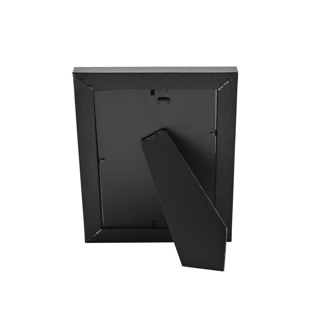Curved Inner Edge Wooden Photo Frame with Easel Back - Black