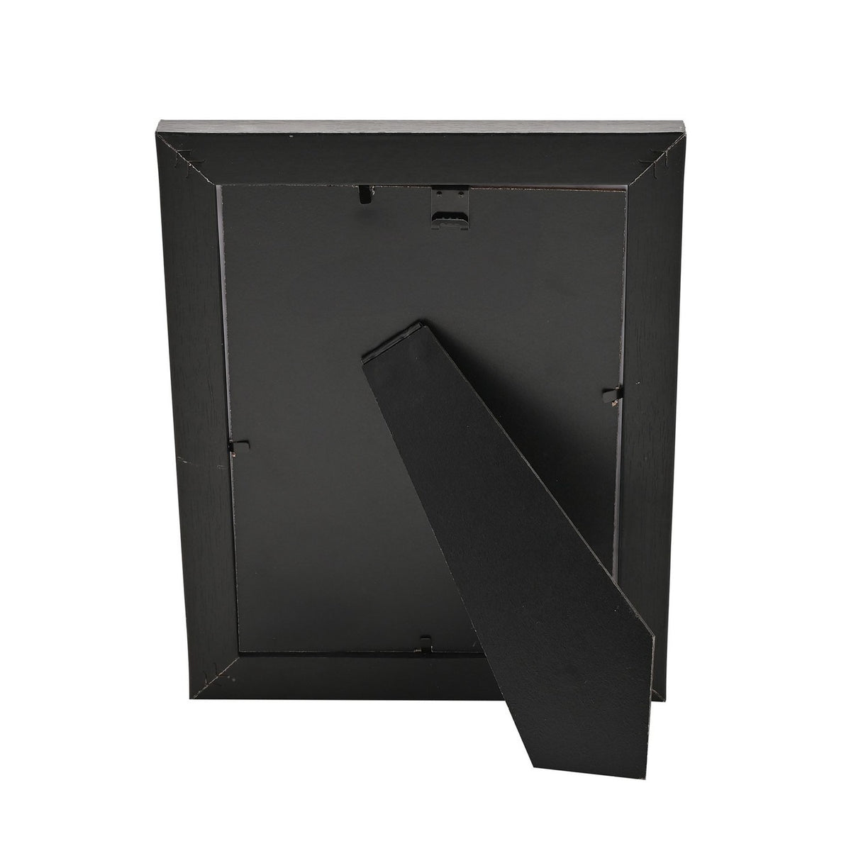 Curved Inner Edge Wooden Photo Frame with Easel Back - Black