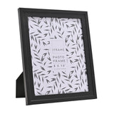 Curved Inner Edge Wooden Photo Frame with Easel Back - Black