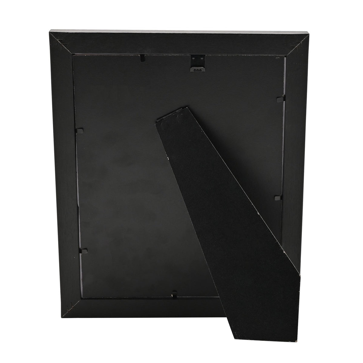 Curved Inner Edge Wooden Photo Frame with Easel Back - Black