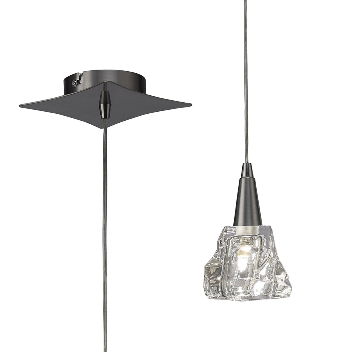 Iku 13cm 1 Light Pendant Light - Satin Nickel