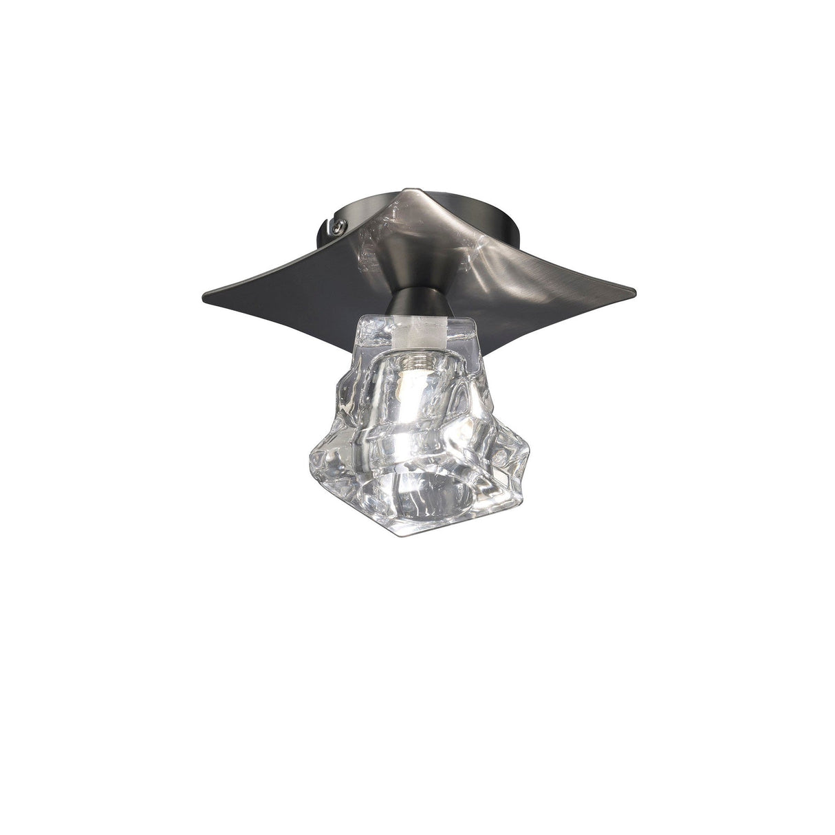 Iku 1 Light Semi-Flush Ceiling Light - Satin Nickel