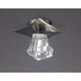 Iku 1 Light Semi-Flush Ceiling Light - Satin Nickel