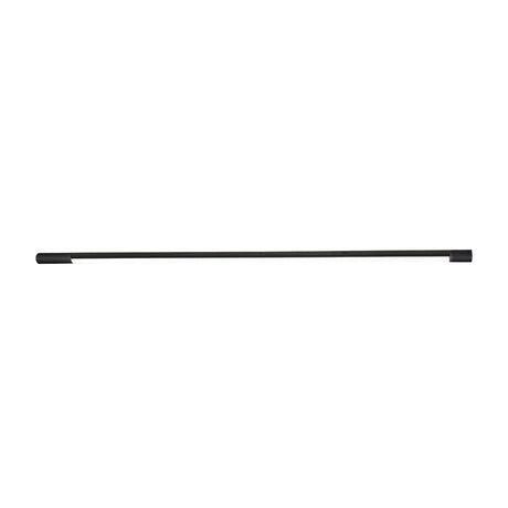 Index 1 Light Cylinder Ceiling Light, a slim flush-fitting LED bar in matte black metal with an integrated tube light, shown against a plain white background.
