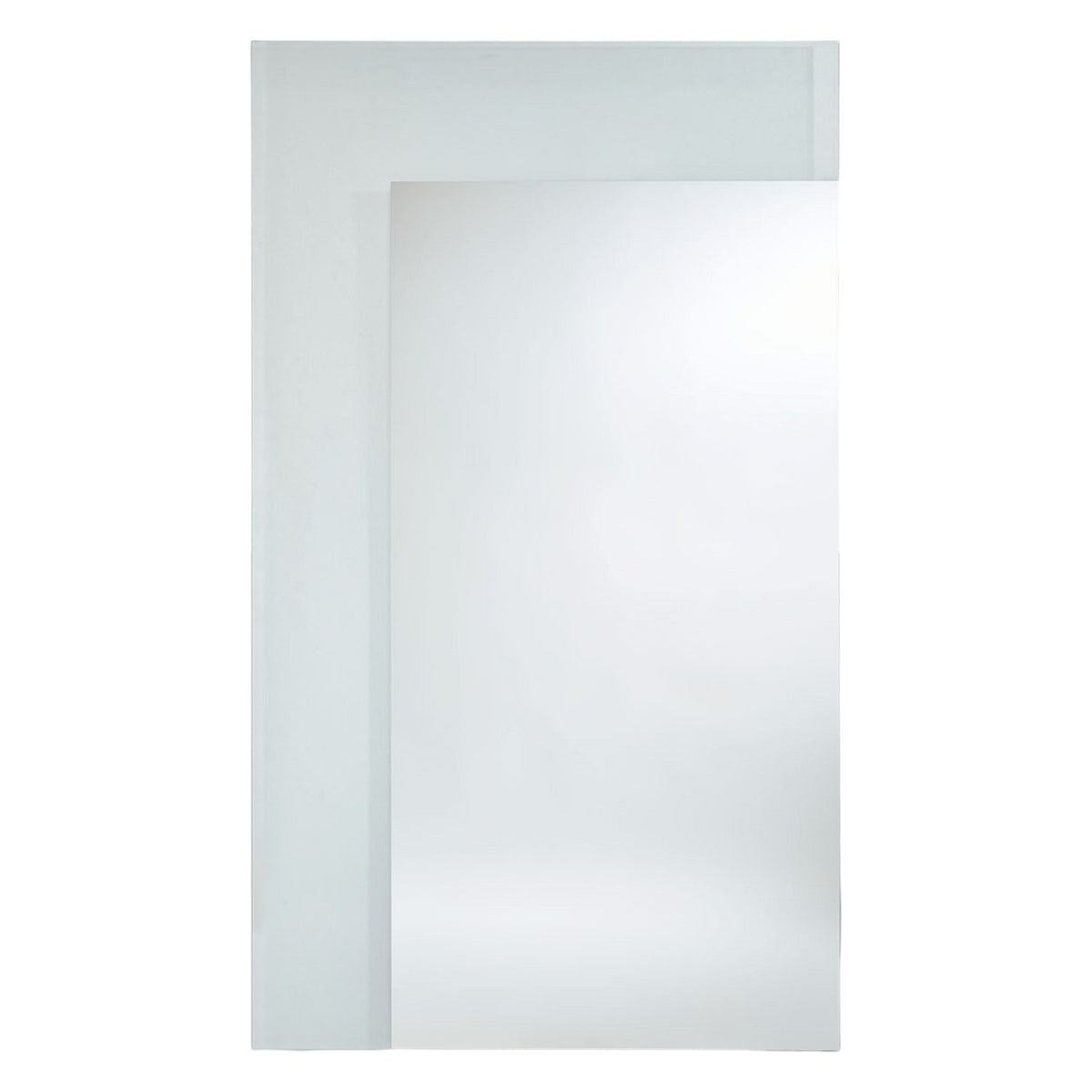 Void XXL full-length rectangular mirror with two overlapping frameless glass panels, one pale and one mirrored, shown against a plain white background.