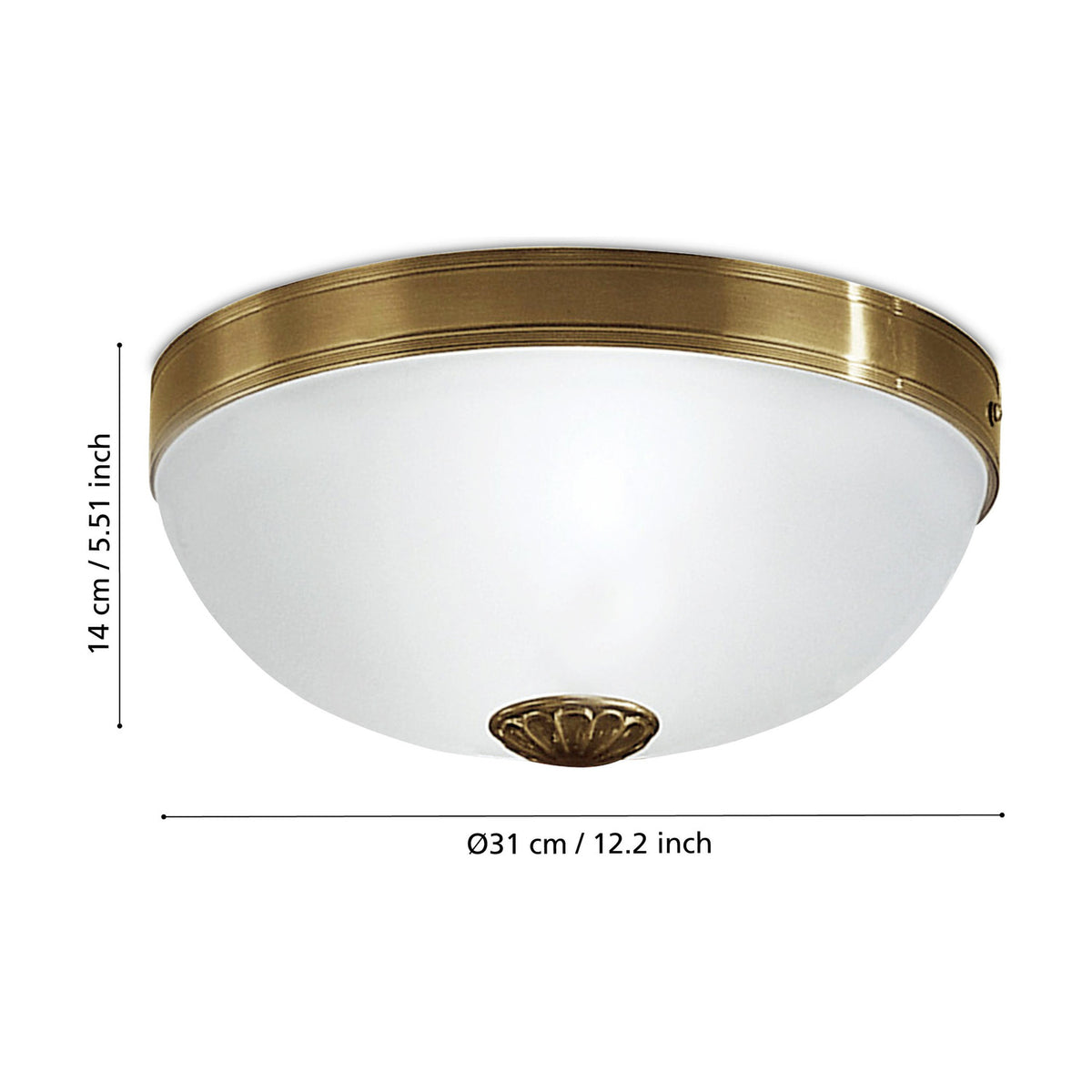 Imperial Flush Ceiling Light - Bronze