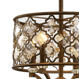 Indie 42cm Round 4 Light Crystal Chandelier - Mocha