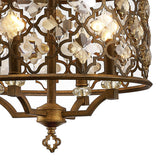 Indie 42cm Round 4 Light Crystal Chandelier - Mocha