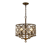 Indie 42cm Round 4 Light Crystal Chandelier - Mocha
